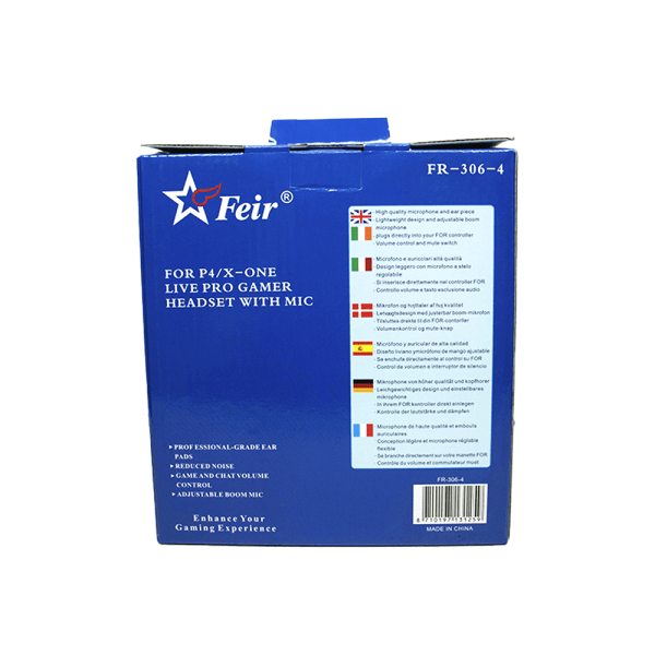 Headset FR-306 Com Fio Preto - Feir