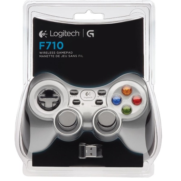 Controle de Jogos sem fio Logitech F710 para PC e TV 940-000117 - Prata
