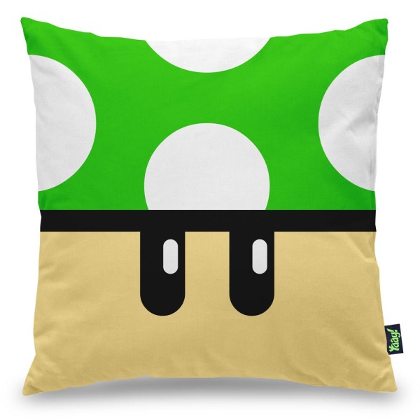 Almofada Gamer Cogumelo Verde 1 Up - 2313