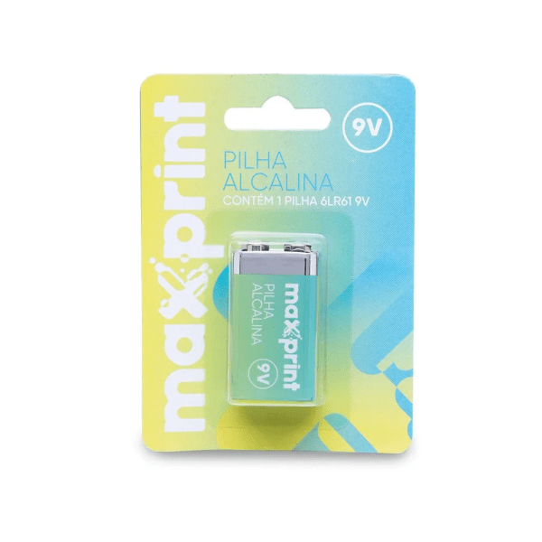 Pilha Alcalina Maxprint 9V - Cod. 756396