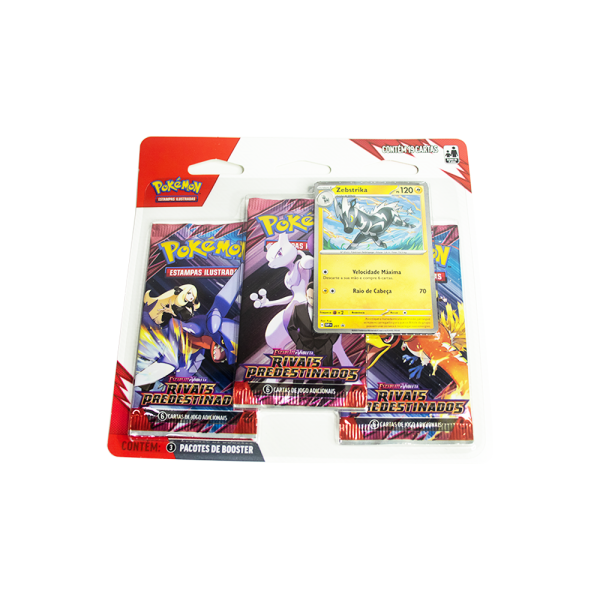 Blister Triplo Pokémon Escarlate e Violeta: Rivais Predestinados - Zebstrika