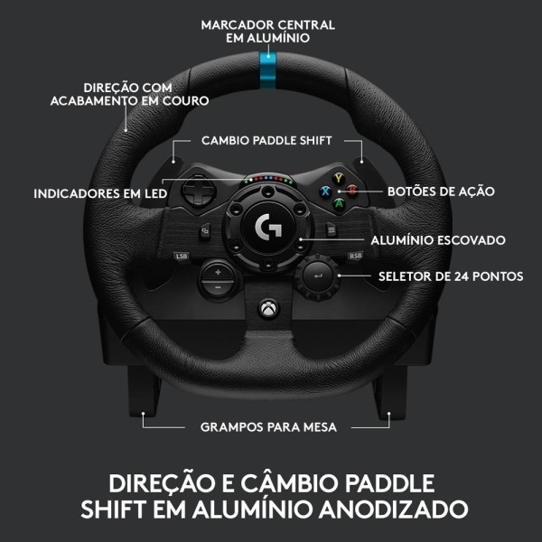 Volante Logitech G923 - XBOX SERIES, XBOX ONE E PC