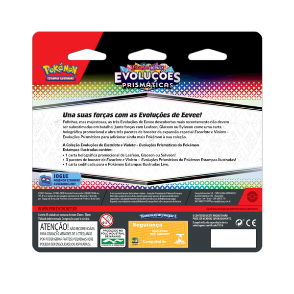 Blister Triplo Pokémon Escarlate e Violeta: Evoluções Prismáticas - Sylveon