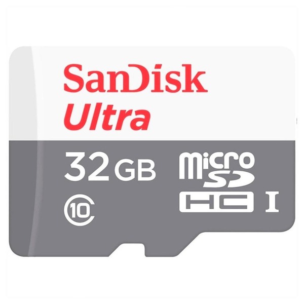 Cartão de Memoria SanDisk Ultra MicroSDHC UHS-I, 32GB com Adaptador - SDSQUNR-032G-GN3MA