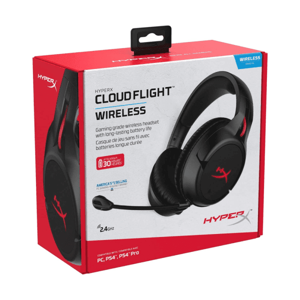Headset Gamer HyperX Cloud Flight Wireless, Drivers 50mm HX-HSCF-BK/AM - Preto e Vermelho