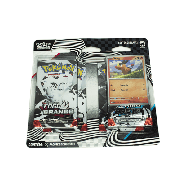 Blister Quádruplo Pokémon Escarlate e Violeta: Fogo Branco e Raio Preto - Tepig