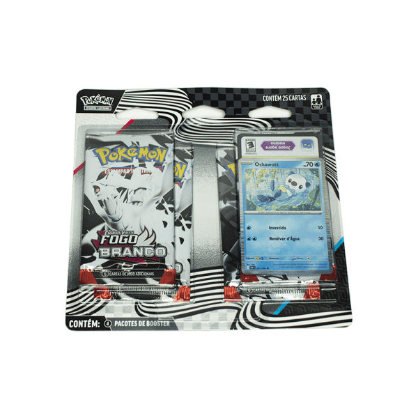 Blister Quádruplo Pokémon Escarlate e Violeta: Fogo Branco e Raio Preto - Oshawott