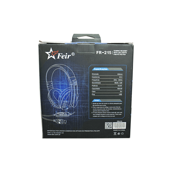 Headset F-215 USB Vermelho - Feir