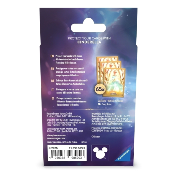 Protetor de Cartas Disney Lorcana - Cinderella