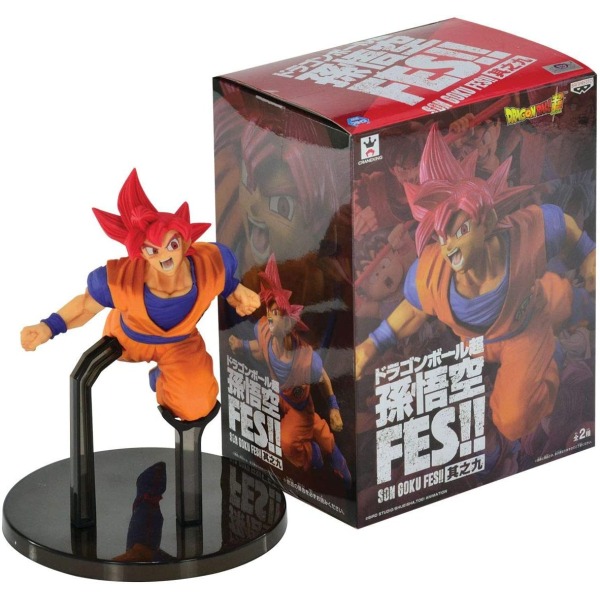 Boneco Dragon Ball Super Sayajin Goku God - Bandai 34613