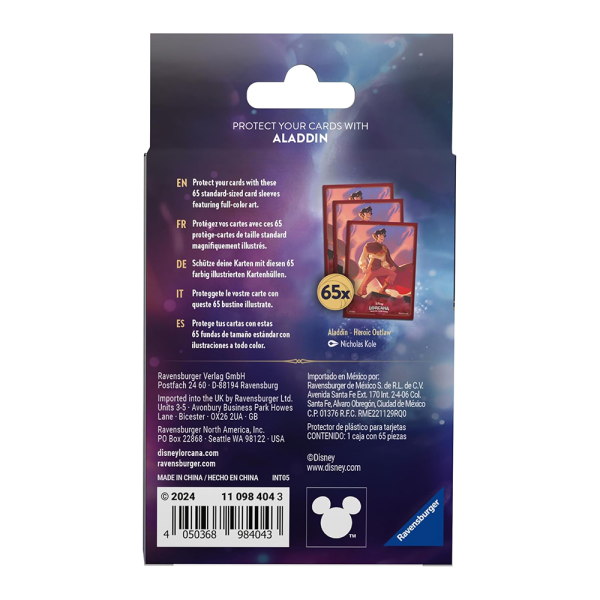 Protetor de Cartas Disney Lorcana - Aladdin