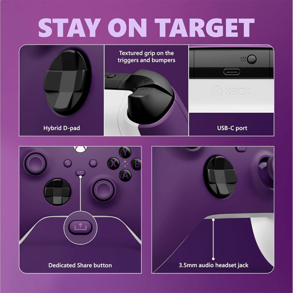 Controle Xbox Series X/S sem fio Astral Purple - Microsoft