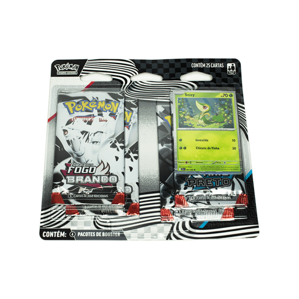 Blister Quádruplo Pokémon Escarlate e Violeta: Fogo Branco e Raio Preto - Snivy