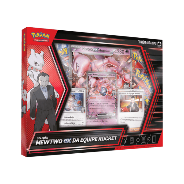 Box Coleção Mewtwo EX da Equipe Rocket - Pokémon