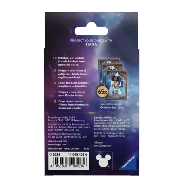 Protetor de Cartas Disney Lorcana - Tiana