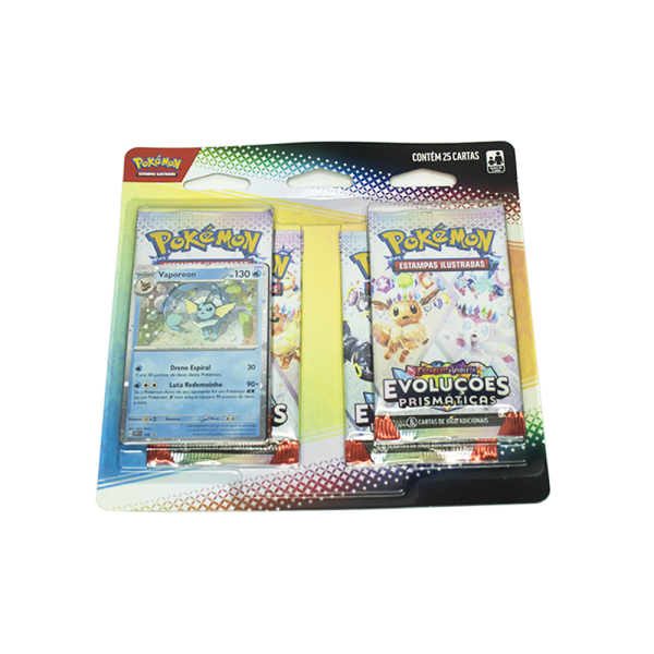 Blister Quádruplo Pokémon Escarlate e Violeta: Evoluções Prismáticas - Vaporeon