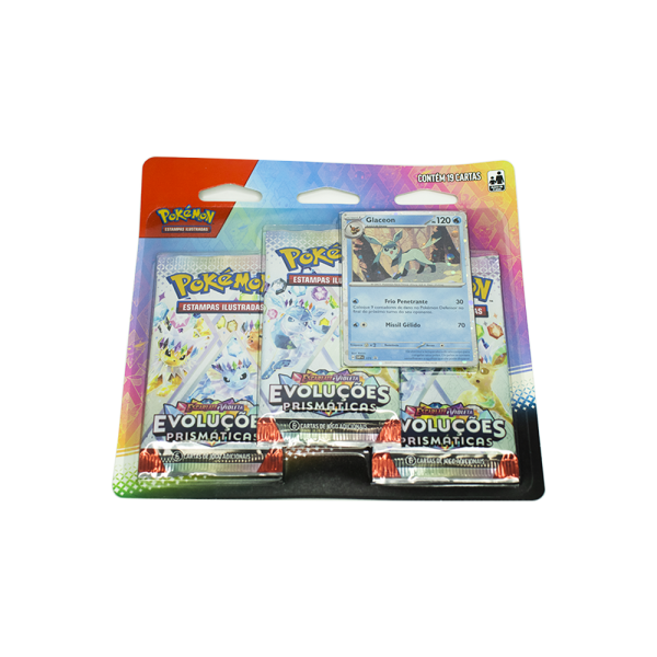Blister Triplo Pokémon Escarlate e Violeta: Evoluções Prismáticas - Glaceon