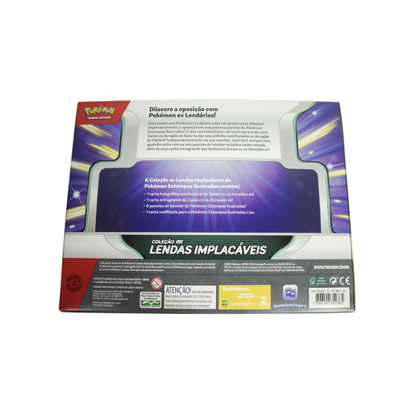 Box Coleção Pokémon EX Lendas Implacáveis: Zacian EX