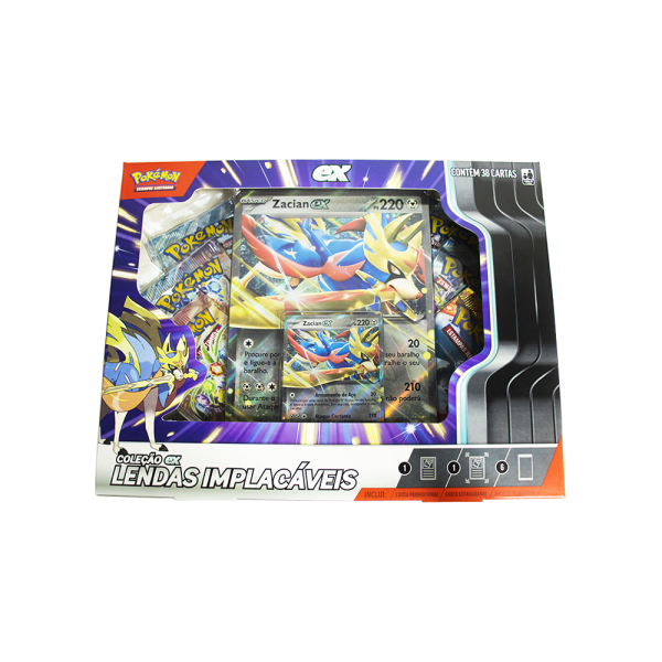 Box Coleção Pokémon EX Lendas Implacáveis: Zacian EX
