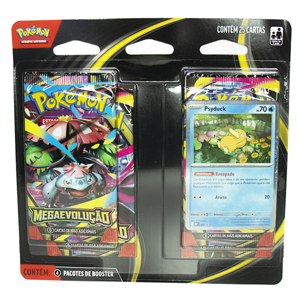 Blister Quádruplo Pokémon Megaevolução - Psyduck