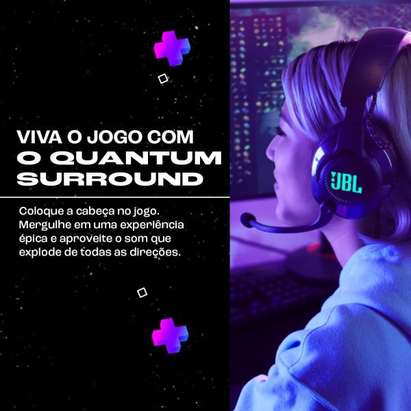 Headset Gamer JBL Quantum 610 Wireless - Preto