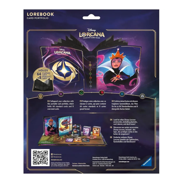 Portfólio Lorebook para Cartas - Disney Lorcana: Rainha Má