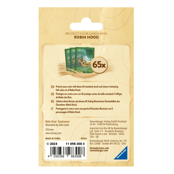 Protetor de Cartas Disney Lorcana - Robin Hood