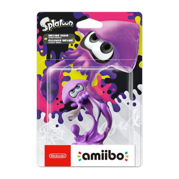 Amiibo Inkling Squid Neon Purple - Splatoon Collection