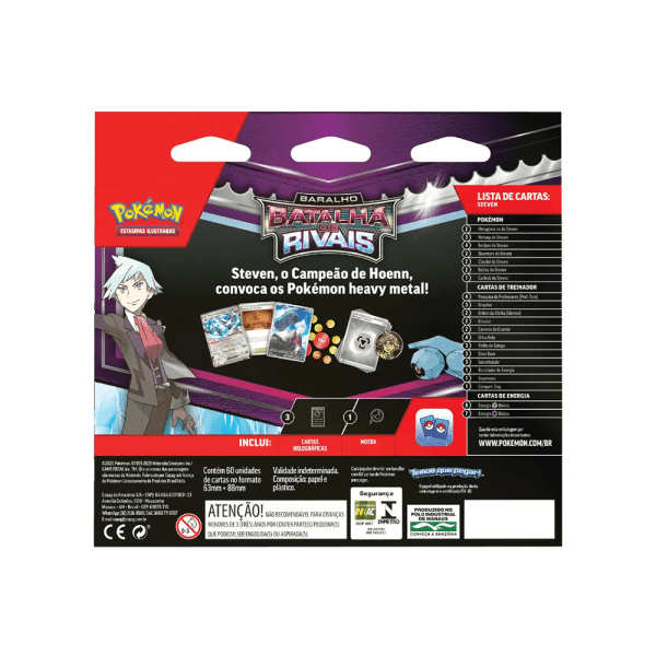 Deck Pokémon Batalha de Rivais - Steven