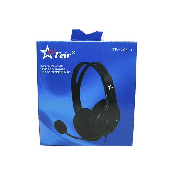 Headset FR-306 Com Fio Preto - Feir