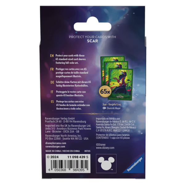 Protetor de Cartas Disney Lorcana - Scar
