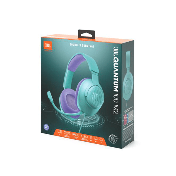 Headset Gamer JBL Quantum 100M2 - Cyan