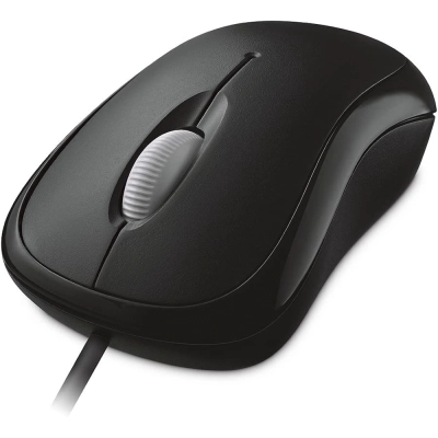 Mouse com fio Microsoft Basic - Preto