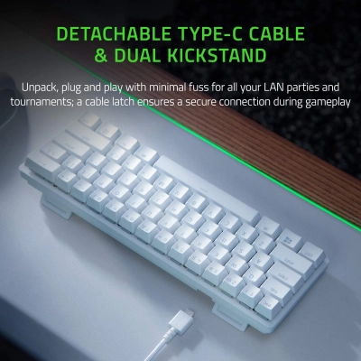 Teclado Razer Huntsman Mini Clicky Optical RGB - Branco
