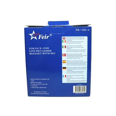 Headset FR-306 Com Fio Preto - Feir