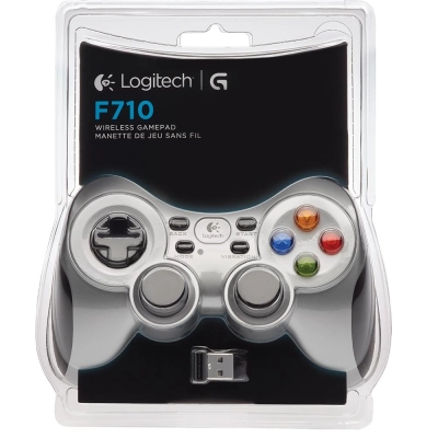 Controle de Jogos sem fio Logitech F710 para PC e TV 940-000117 - Prata