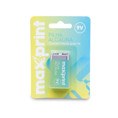 Pilha Alcalina Maxprint 9V - Cod. 756396