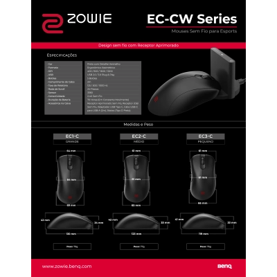 Mouse Sem Fio BenQ Zowie EC2-CW E-Sports