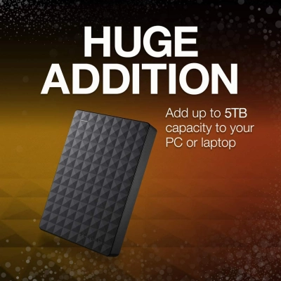 HD Externo Expansion Seagate 5TB STEA5000402 - Preto