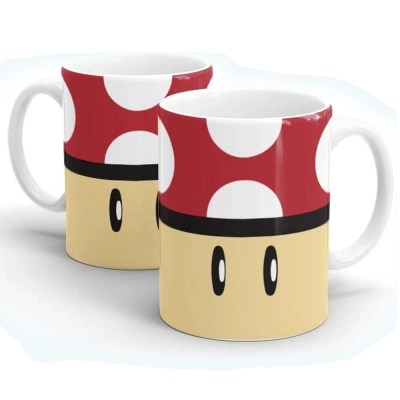 Caneca Gamer Cogumelo Vermelho Grow Up