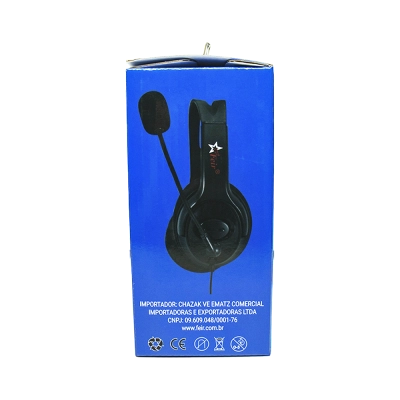 Headset FR-306 Com Fio Preto - Feir
