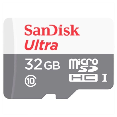 Cartão de Memoria SanDisk Ultra MicroSDHC UHS-I, 32GB com Adaptador - SDSQUNR-032G-GN3MA