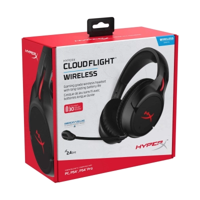 Headset Gamer HyperX Cloud Flight Wireless, Drivers 50mm HX-HSCF-BK/AM - Preto e Vermelho