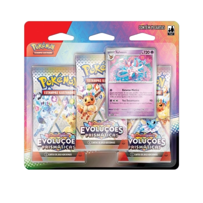 Blister Triplo Pokémon Escarlate e Violeta: Evoluções Prismáticas - Sylveon