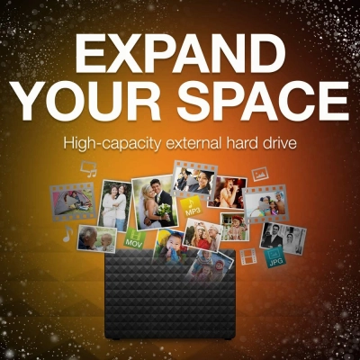 HD Externo Expansion Seagate 14TB STEB14000400 - Preto