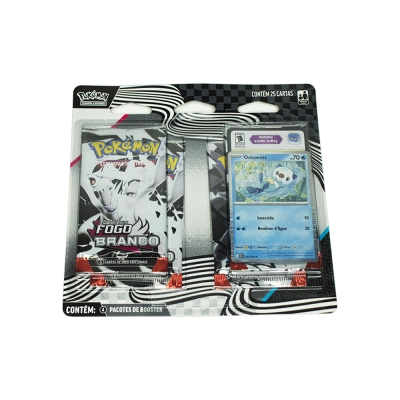 Blister Quádruplo Pokémon Escarlate e Violeta: Fogo Branco e Raio Preto - Oshawott