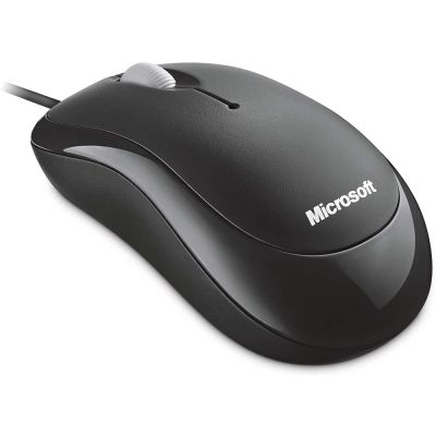 Mouse com fio Microsoft Basic - Preto