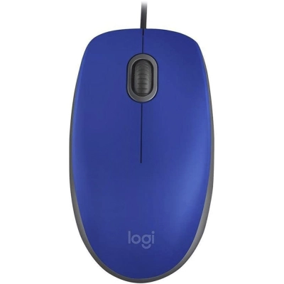 Mouse com fio Logitech M110 Silent - Azul
