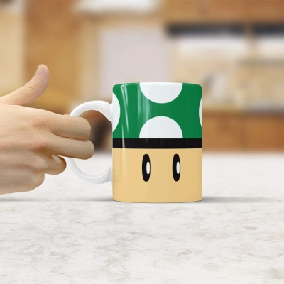Caneca Gamer Cogumelo Verde 1 Up