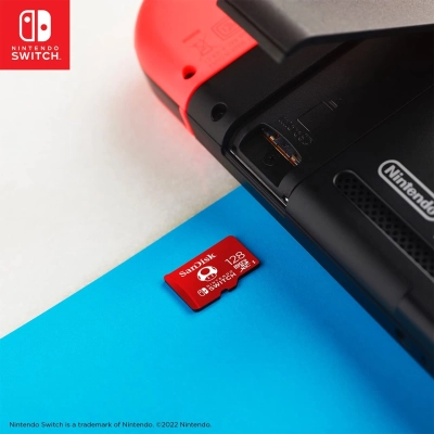 Cartão de Memoria SanDisk Super Mario MicroSDXC 128GB SDSQXAO-128G-GNCZN - Nintendo Switch